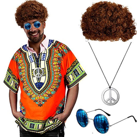 Disfraces Hippie - Conjunto de traje para hombre