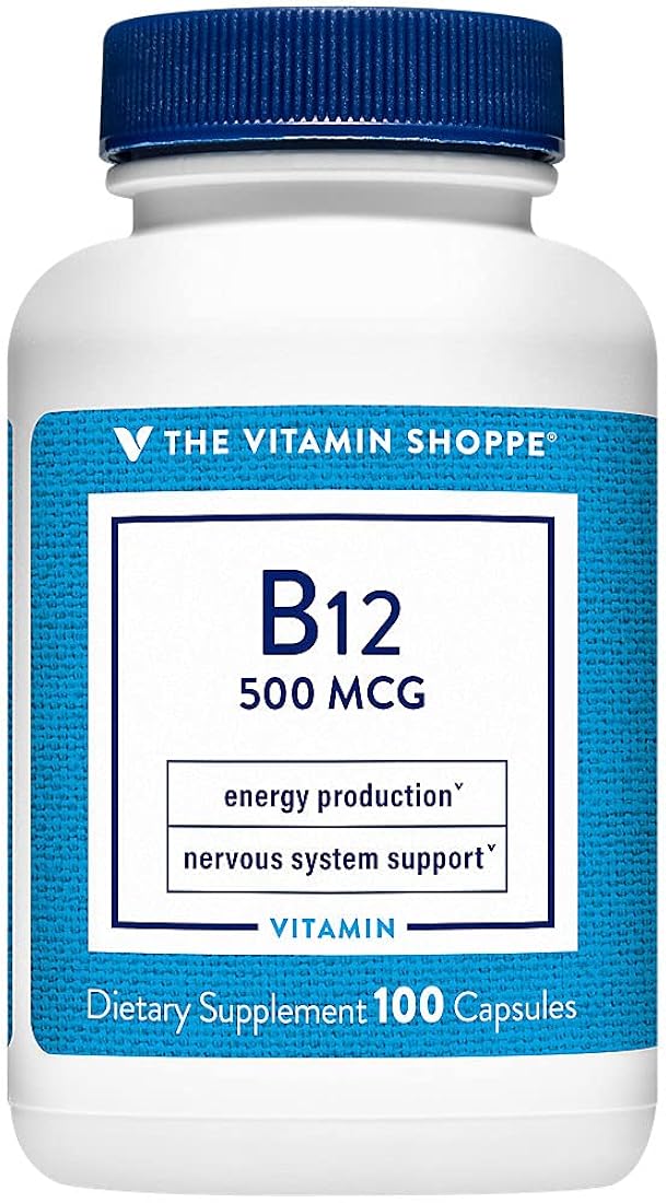 The Vitamin Shoppe Vitamina B12 500mcg Apoya de energía 100u