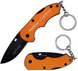 Cuchillo para hombres grabado para regalos de color naranja