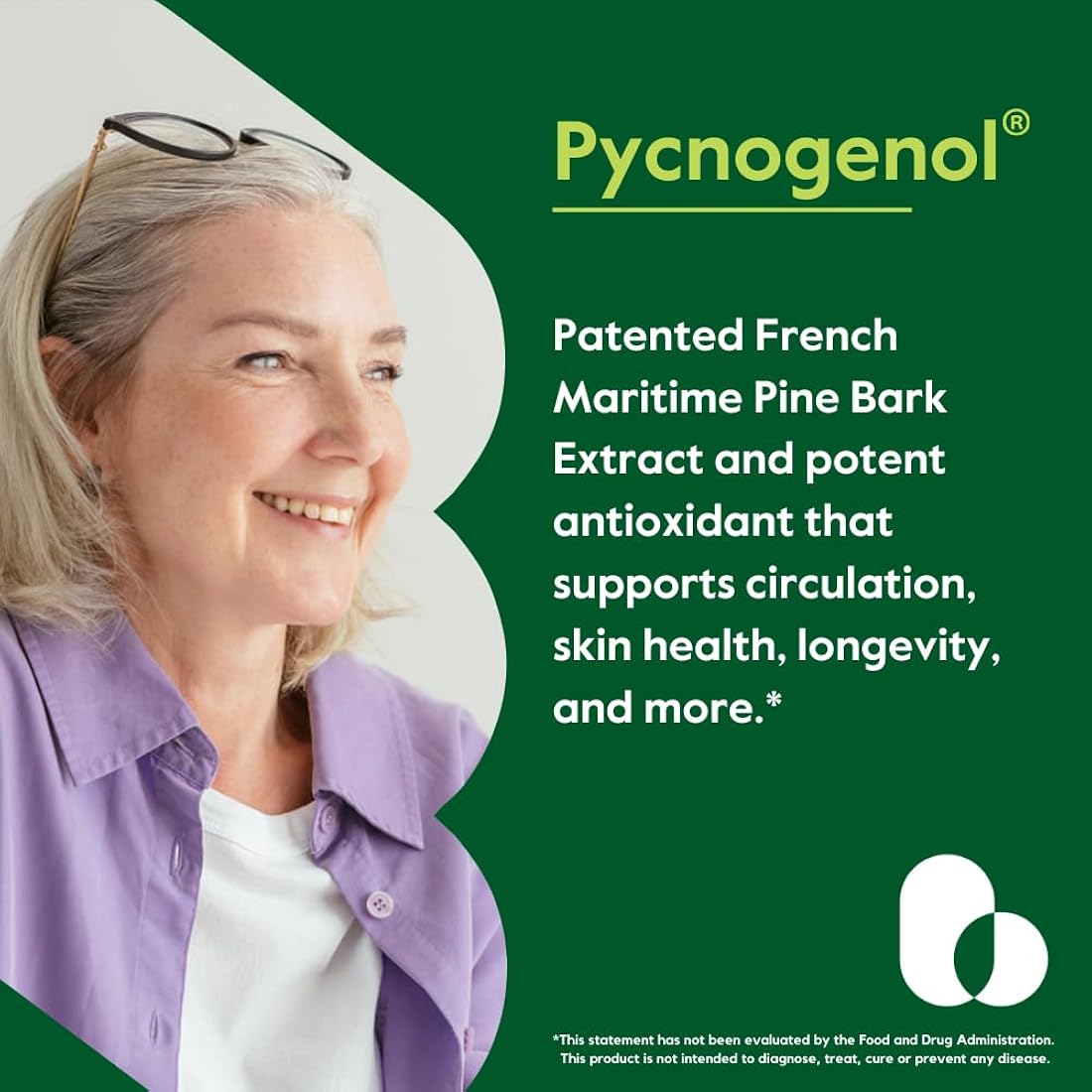 Suplemento Extracto de corteza de pino Pycnogenol 100 mg