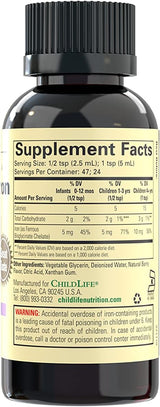 Suplemento Liquid Iron dietético para bebés  niños natural
