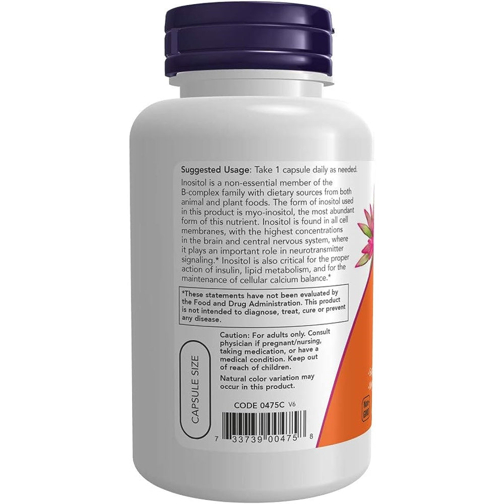 Suplementos NOW Foods Inositol, 100 cápsulas / 500mg