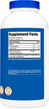 Psyllium Husk 1500mg, Nutricost, Non-GMO, Gluten Free, 500 Caps