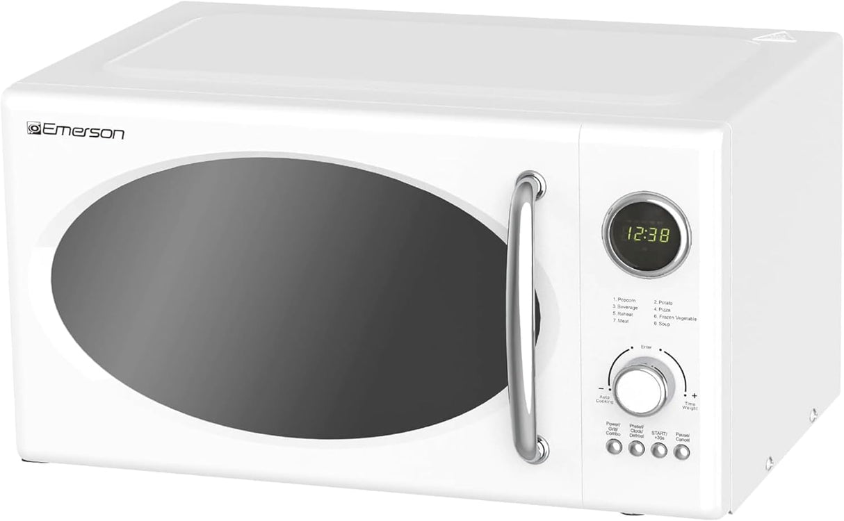 Microondas Compacto Emerson 0.9 Cu. Ft. MWRG0901W 800W Grill