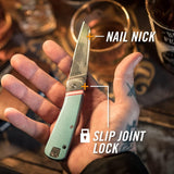 Cuchillo de bolsillo plegable de encaje recto borde fino