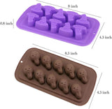 Moldes de Silicona Halloween, 4 Piezas, para Chocolates y Jugo