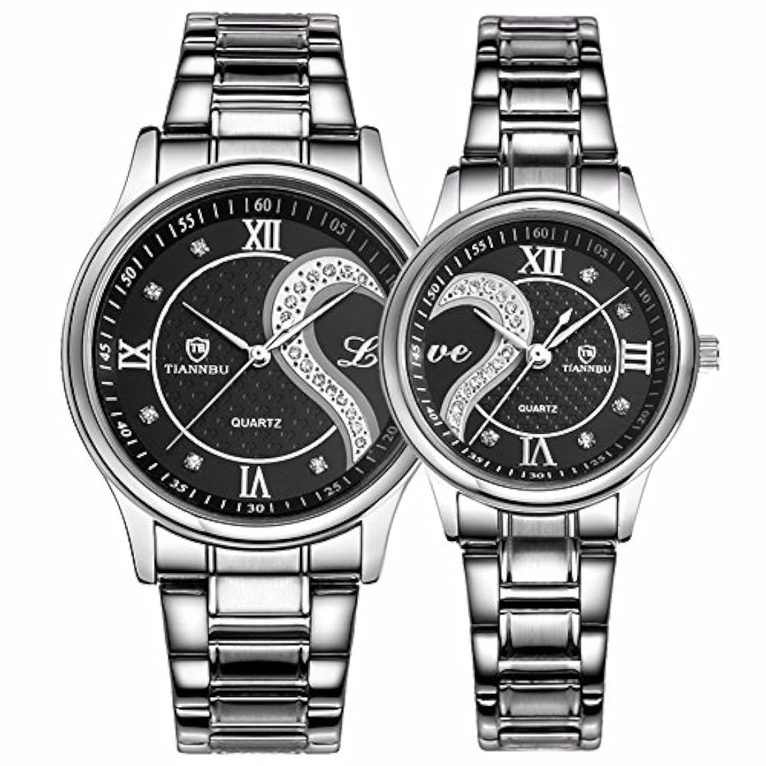 Relojes de pulsera románticos de acero inoxidable