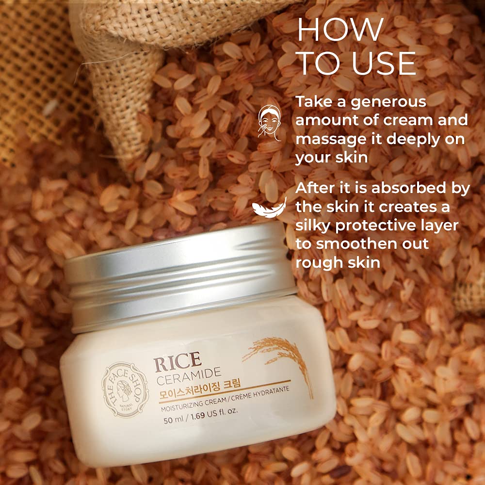 Crema Hidratante Facial con Extracto de Arroz y Aceite