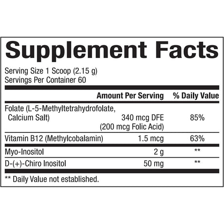 Suplemento Myo-Inositol 4.55 oz en polvo