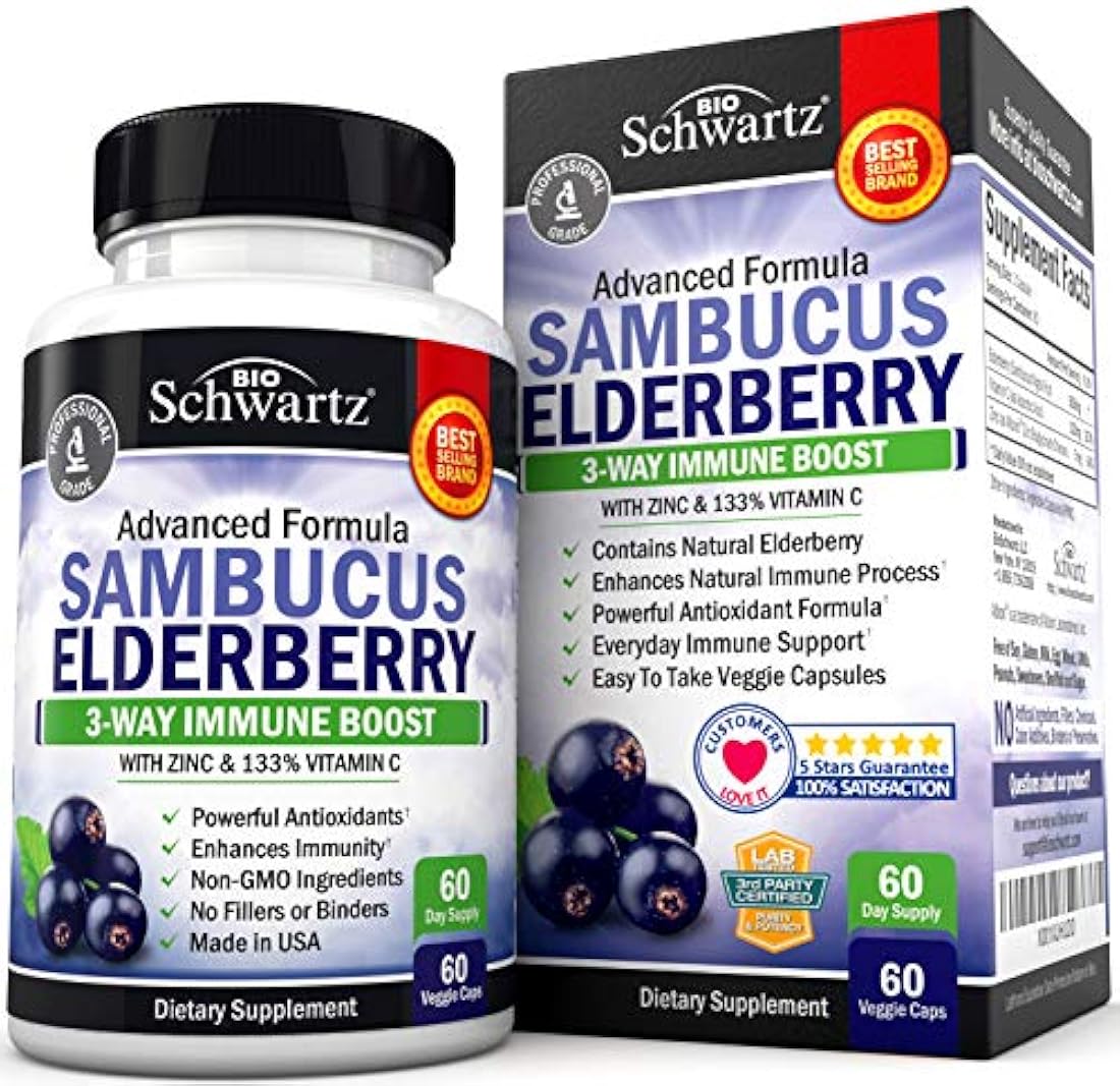 BioSchwartz - Cápsulas de saúco con zinc y vitamina C