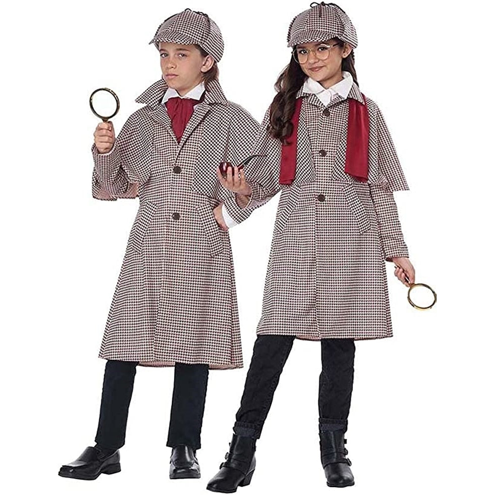 Disfraz infantil de detective famoso unisex talla L