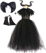 Disfraz de Bruja para Niñas OBEEII, Vestido de Tul de Halloween