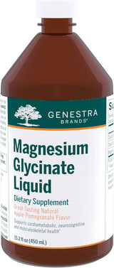 Magnesio Glicinato Líquido Genestra, Función Muscular, 15.2 oz