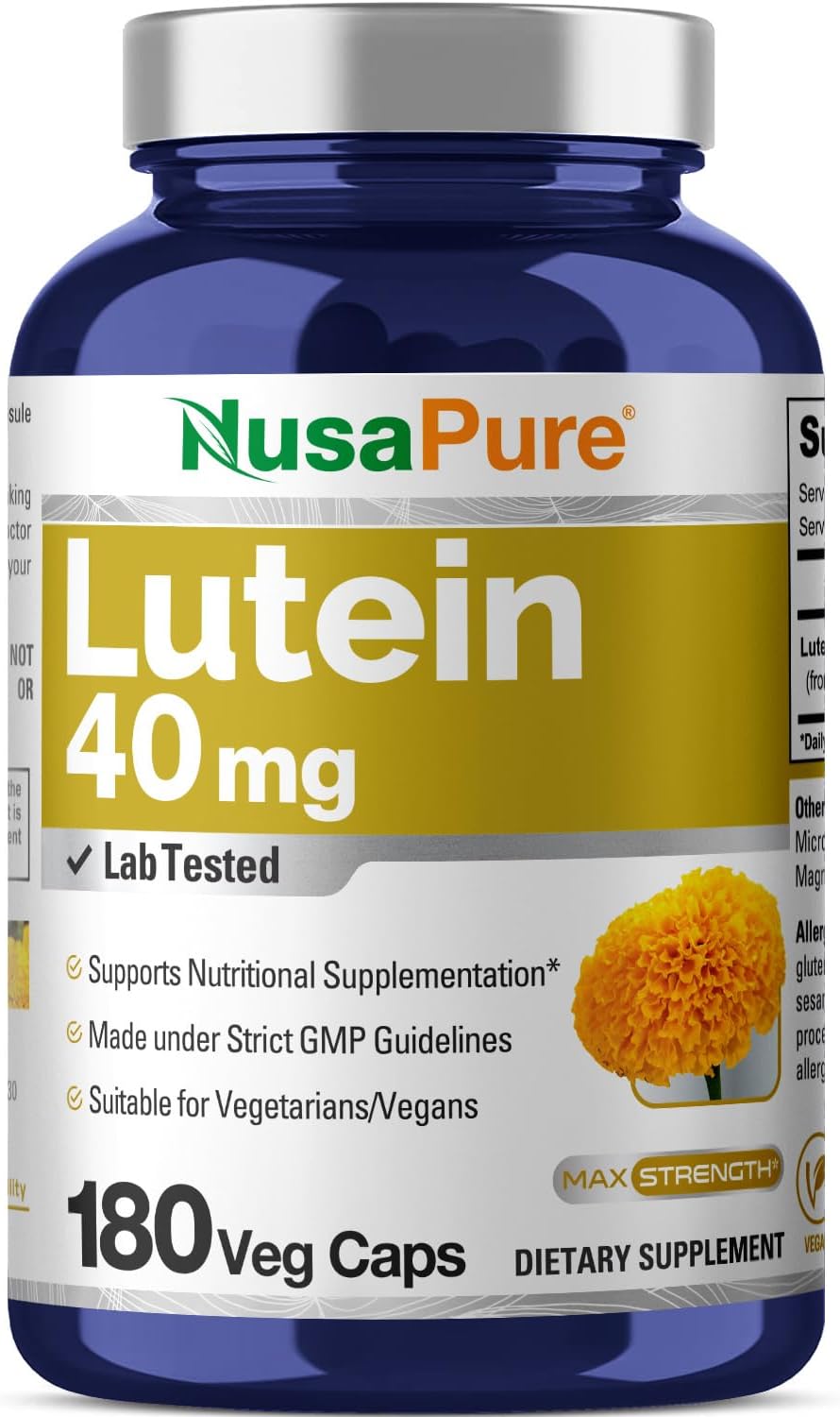 NusasPure Luteín 40mg 180 Cápsulas Veganas No GMO