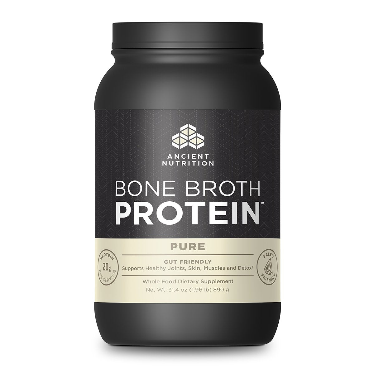 Proteina, sabor puro, 40 porciones, 31.4 onzas