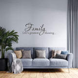 Vinilo Decorativo de Pared, Family Life, 22 x 8.3