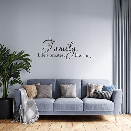 Vinilo Decorativo de Pared, Family Life, 22 x 8.3