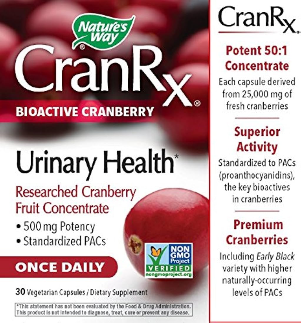 Nature's Way Cran rxbioactive, arándano, 30 Vcaps