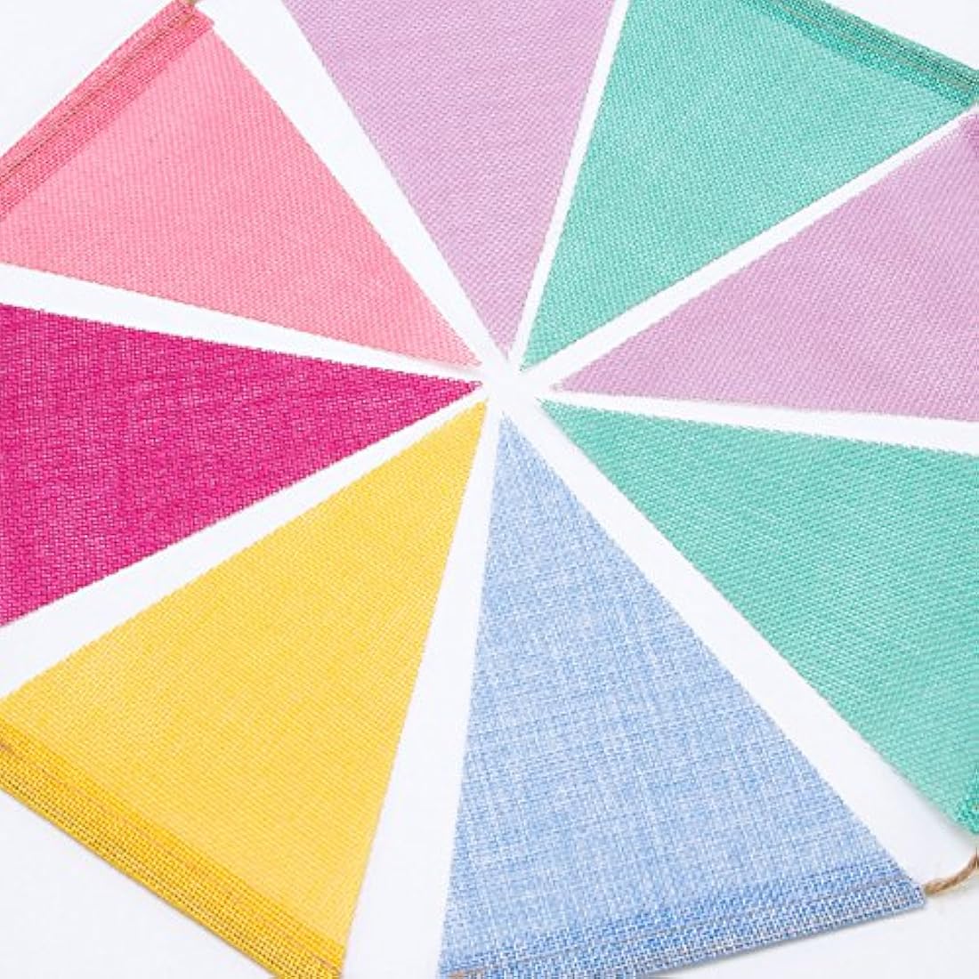 60 banderas de arpillera imitación banderín –