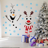 Pegatinas de Navidad para Puerta - Decoración Festiva Snowman
