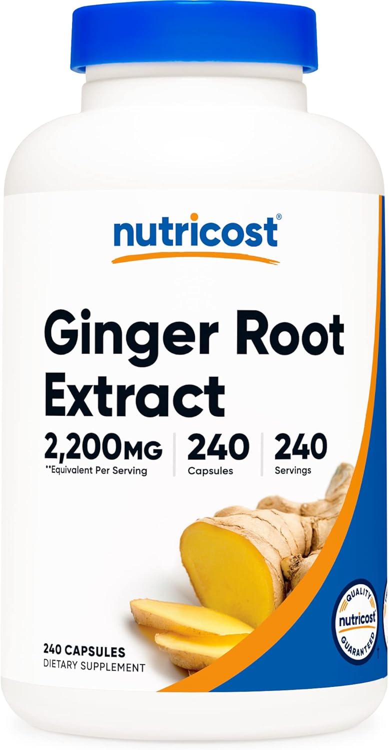 Suplemento Nutricost Extracto de raíz de jengibre 2,200 mg