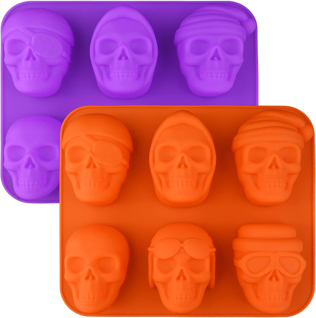 Moldes de silicona Sakolla para pasteles en forma de calavera