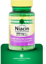 Suplemento de Niacina 500mg Sin flush, 60 cápsulas + organizador