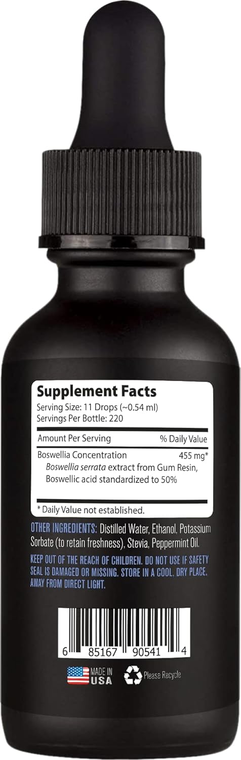 Boswellia Líquido, 455 mg, Alta Potencia, Absorción Rápida, USA