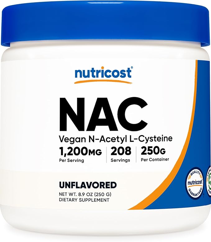 Nutricost NAC en Polvo 250g - Vegano, No GMO, Sin Gluten