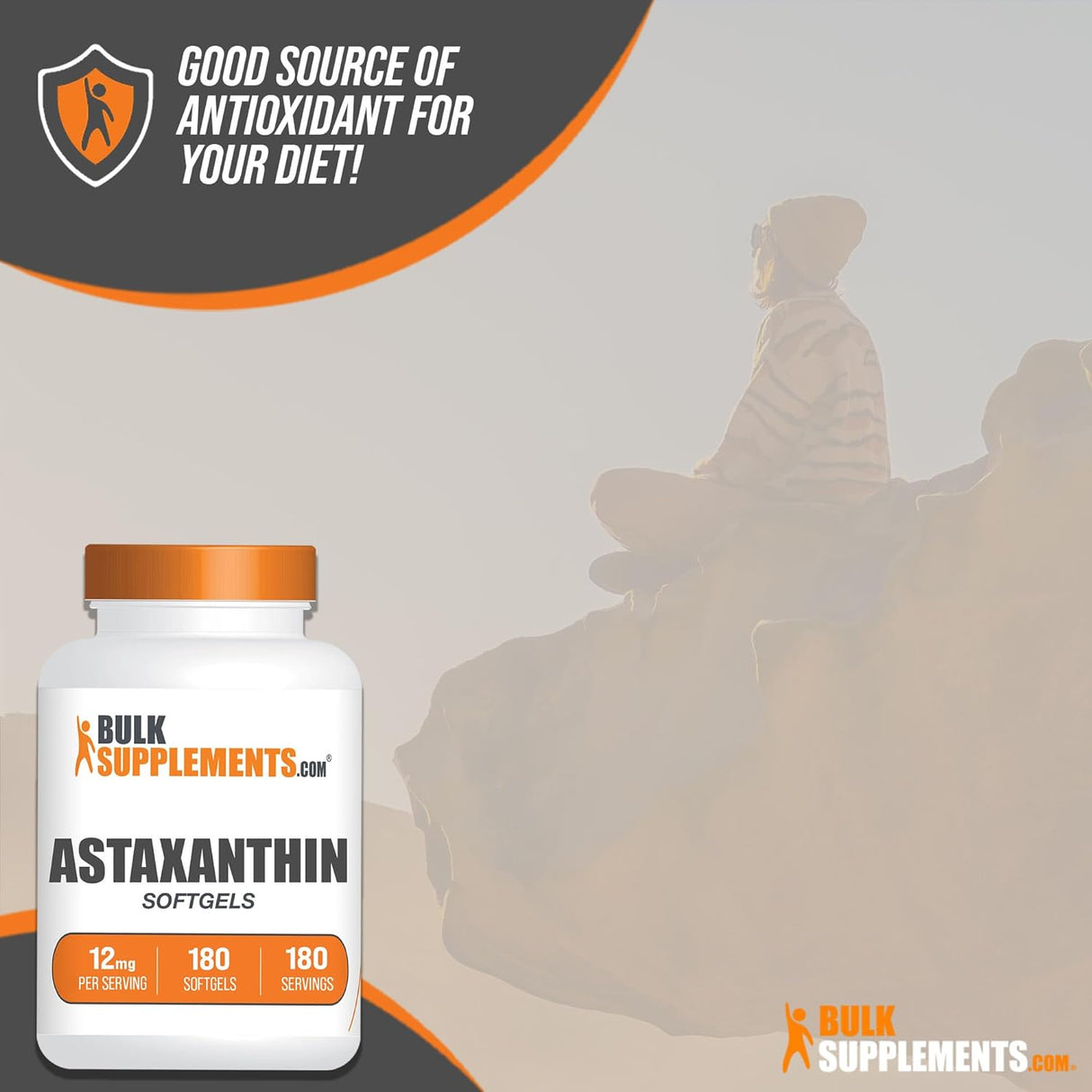 Suplementos Astaxantina 4 mg  90 cáp sin OMG soja  sin gluten