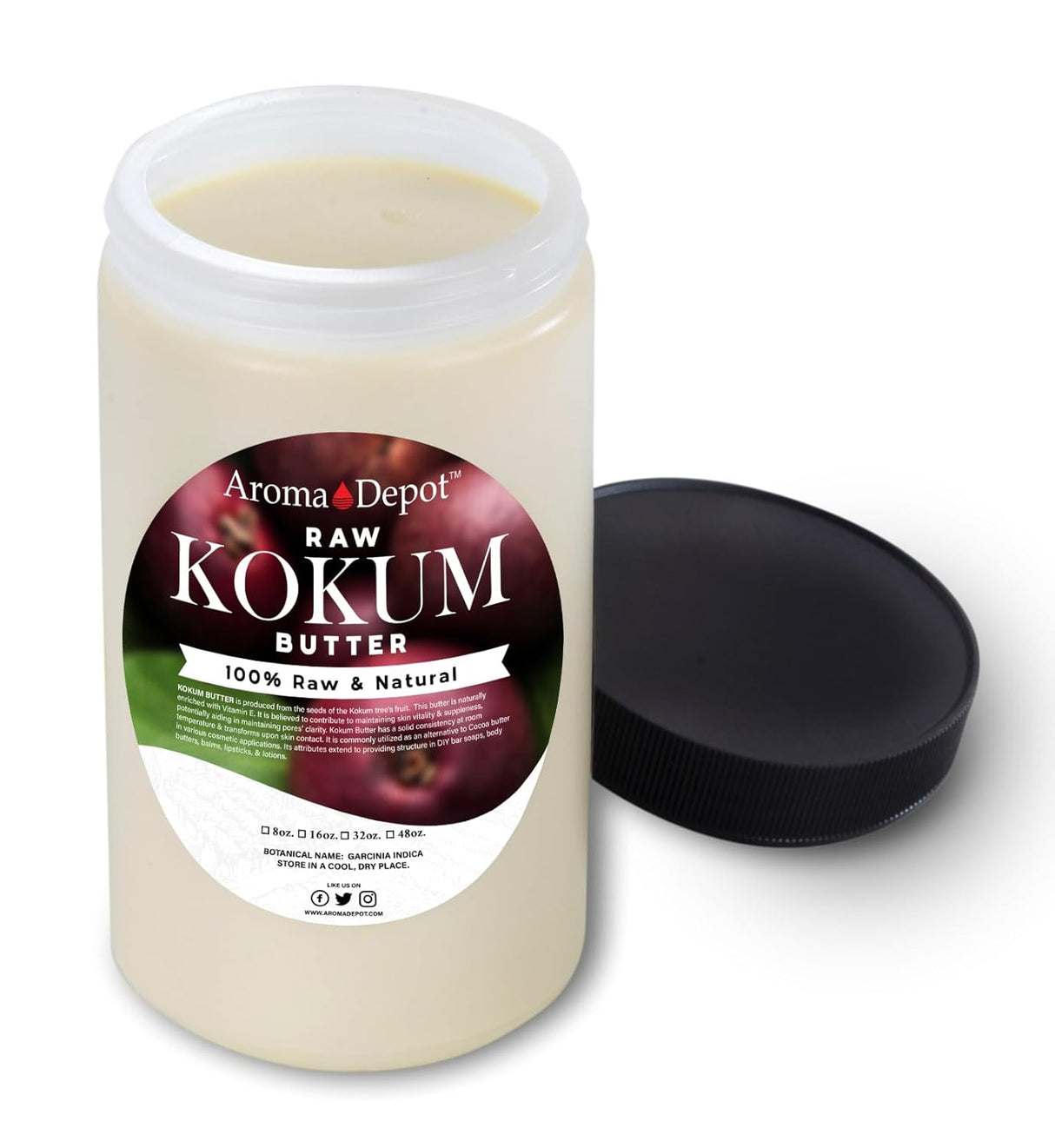 Manteca de Kokum Sin Refino para Piel, Cuerpo y Cabello