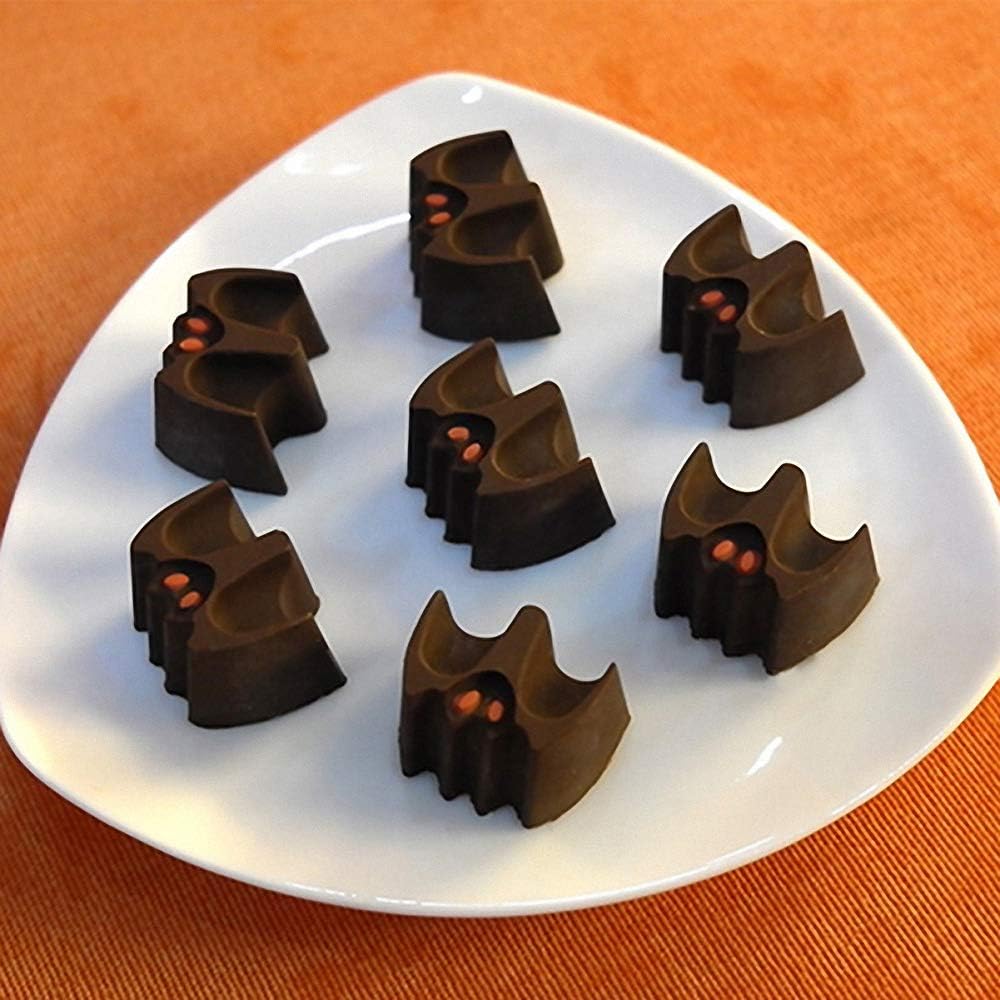 Moldes de Silicona Halloween, 4 Piezas, para Chocolates y Jugo