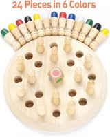 Juego de Memoria de Madera, Juguete Educativo Montessori, 3+ Años
