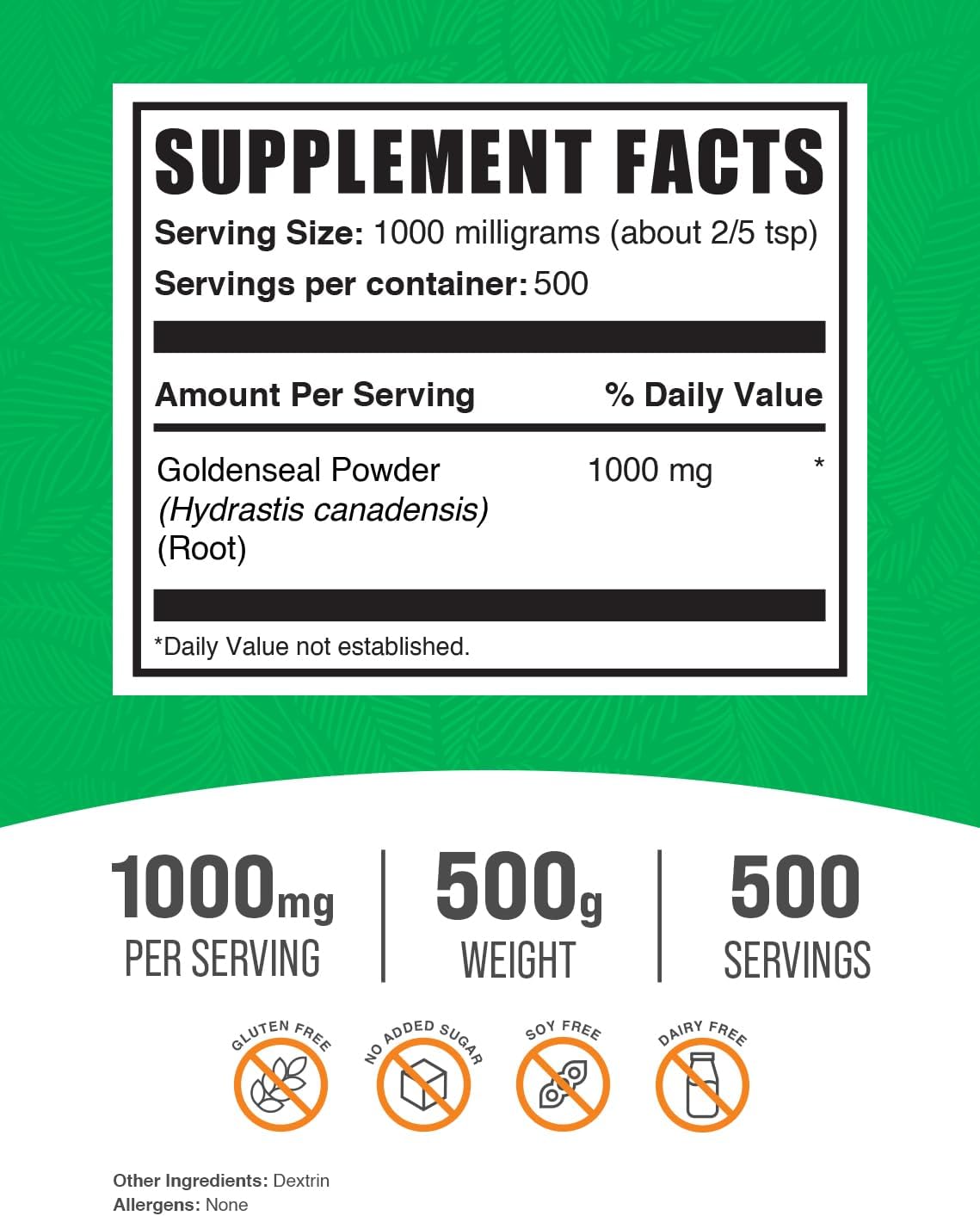 Polvo de Raíz de Sello Dorado - Suplemento Herbal Sin Gluten
