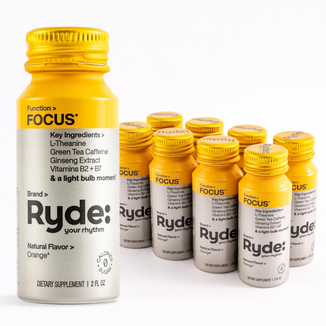 Ryde Shot de Enfoque con Ginseng y Té Verde 8u