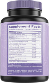 Suplemento de Apoyo Adrenal y Cortisol, Adaptógenos, Ashwagandha, Rhodiola