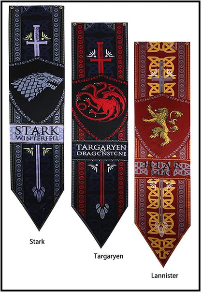 "Bandera Casa Targaryen Juego de Tronos 167x33CM"