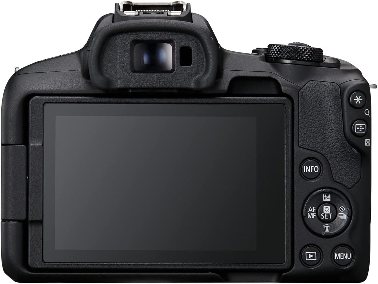 Canon Cámara de vlogging sin espejo EOS R50 (negro) con RF-S18-1.772 in F4.5-6.3 es lente STM, 24.2 MP, video 4K, detección y seguimiento de sujetos, compacta, conexión de teléfono inteligente, creador de contenido