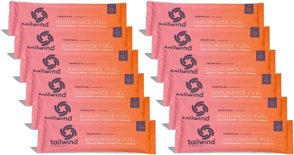 Tailwind Endurance Fuel, Bebida con Cafeína, Sin GMO, 12 pzas