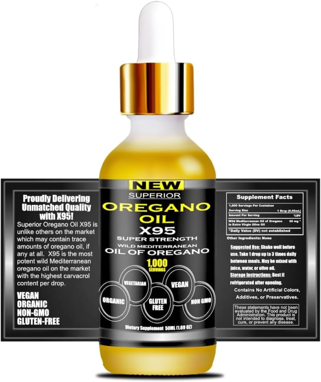 Aceite de Orégano Salvaje Mediterráneo – Súper Fuerza – 1000 Dosis