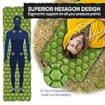 POWERLIX - Colchoneta hinchable ultraligera, ideal para camp