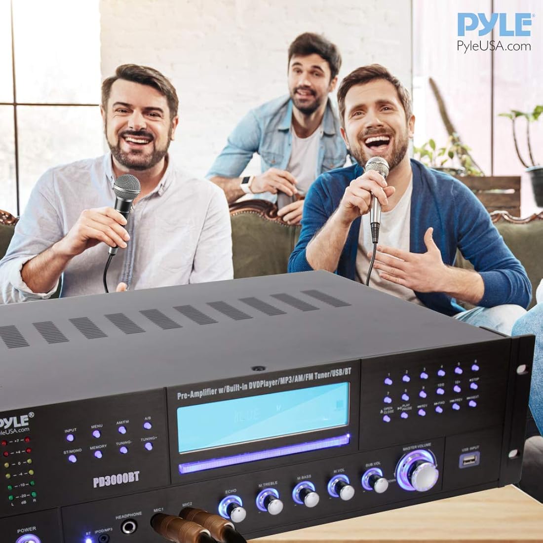 Amplificador Bluetooth de 4 canales PYLE-HOME PD3000BT