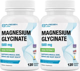 Magnesio Glicinato 500mg Veggie Caps, Alta Absorción, 240 cápsulas