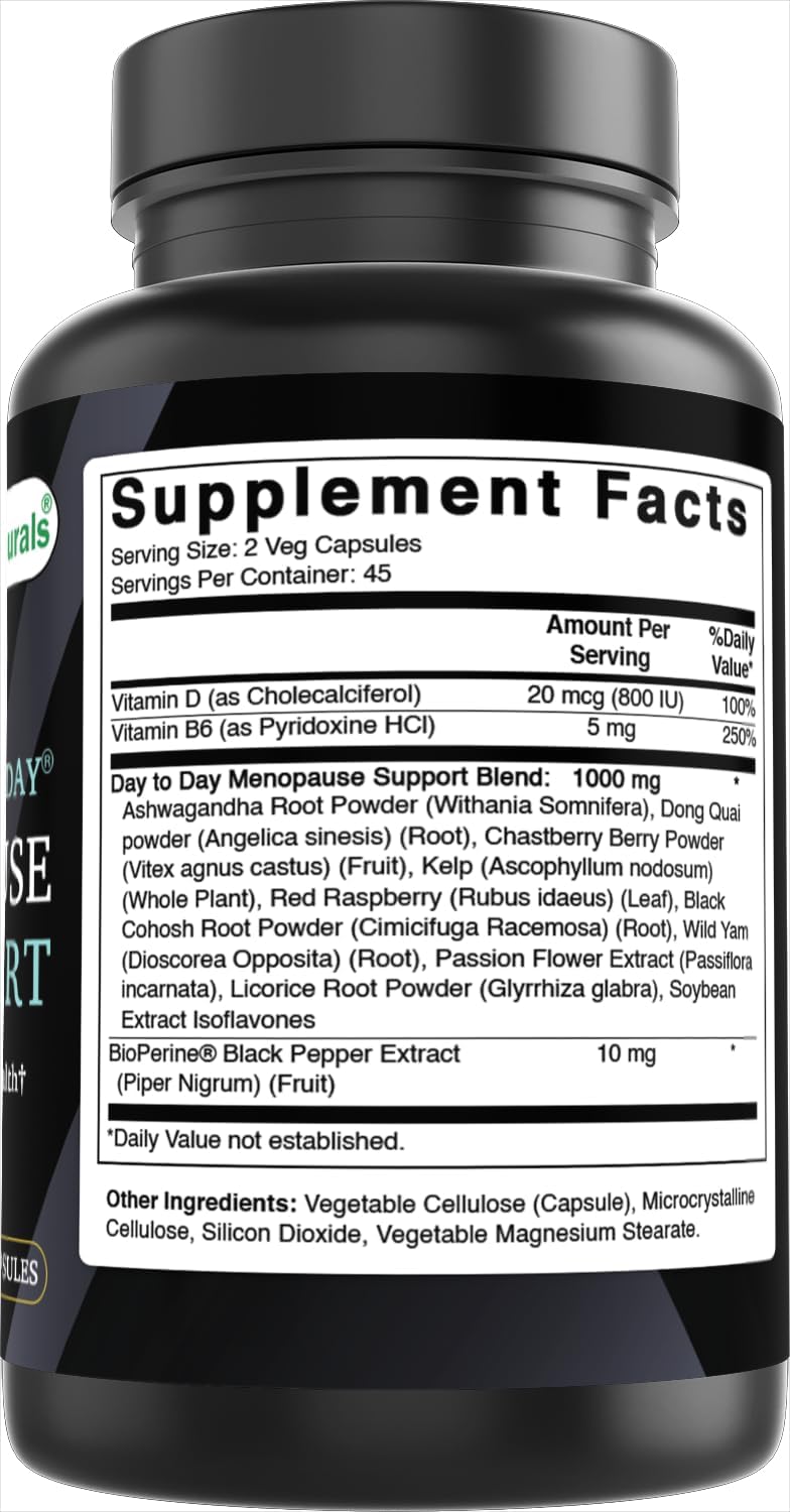 Suplemento para la menopausia Naturals Day-to-Day, 90 cápsulas