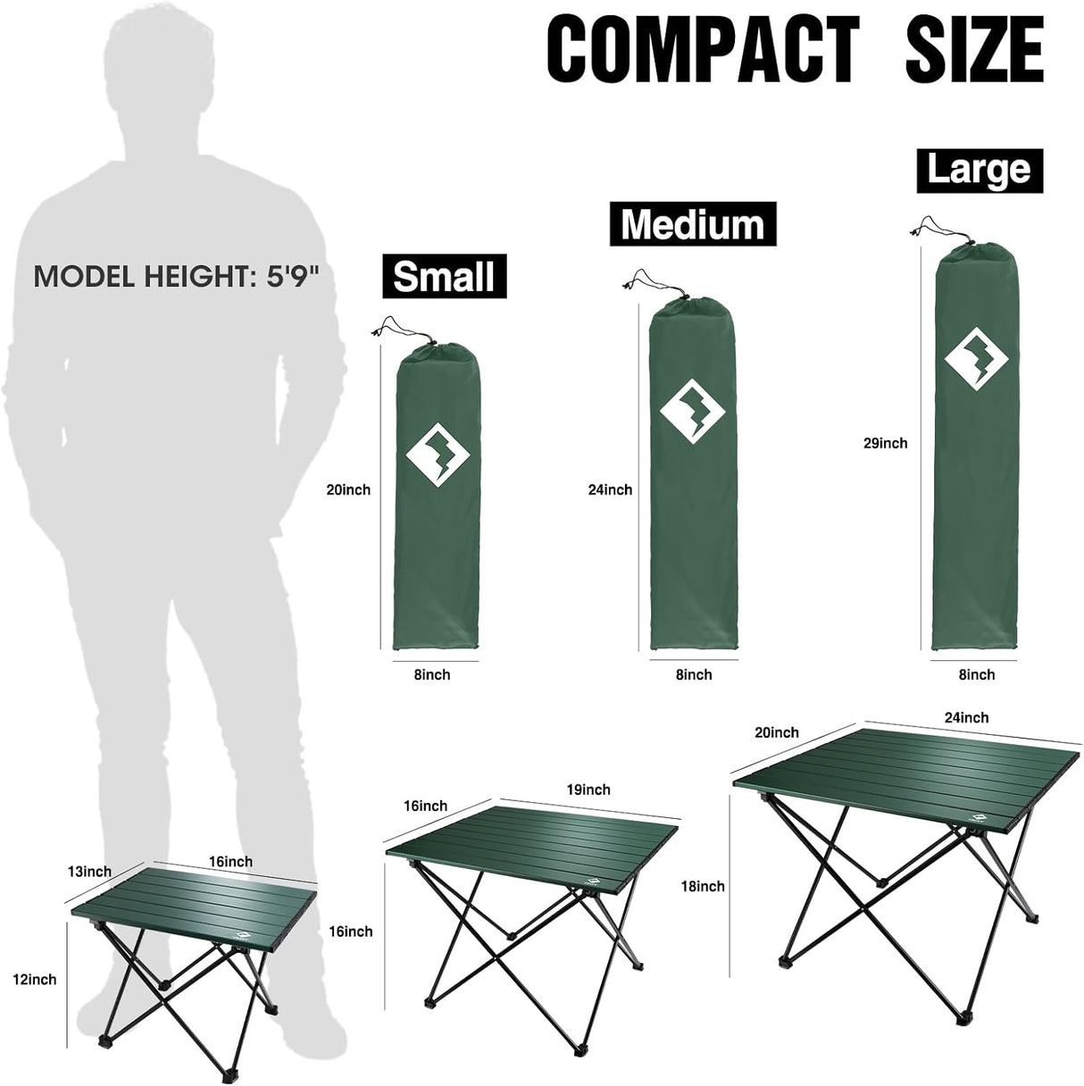 Mesa de Camping Plegable Ultraligera con Bolsa de Transporte
