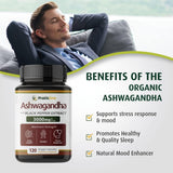 Cápsulas de Ashwagandha 3000 mg - Veganas, Orgánicas, 120 Cap