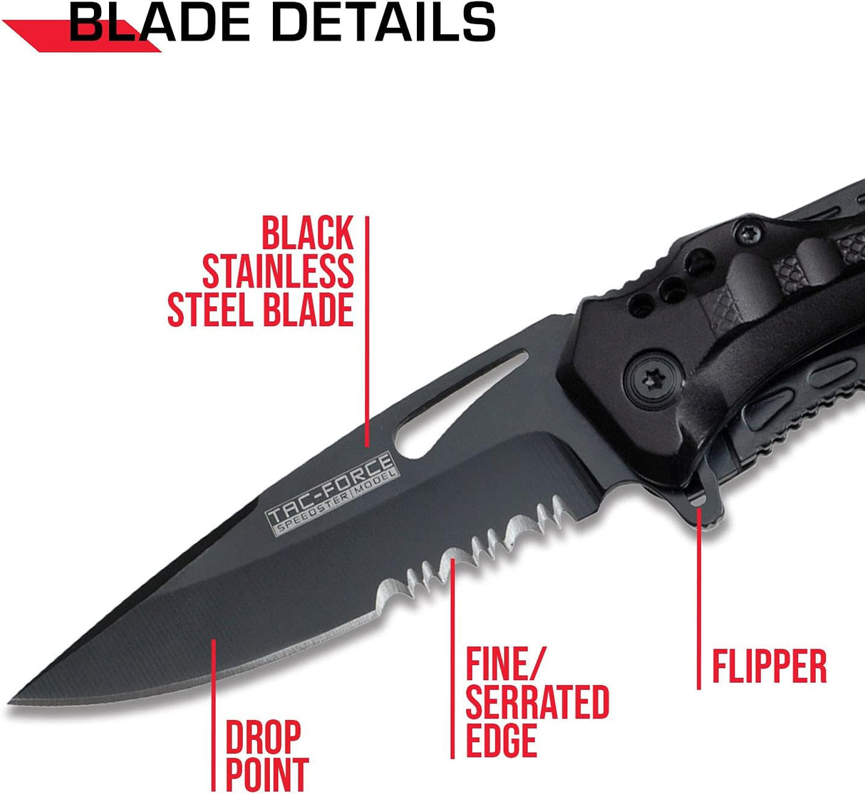 Cuchillo táctico EDC TF-705 con abrebotellas y punzón