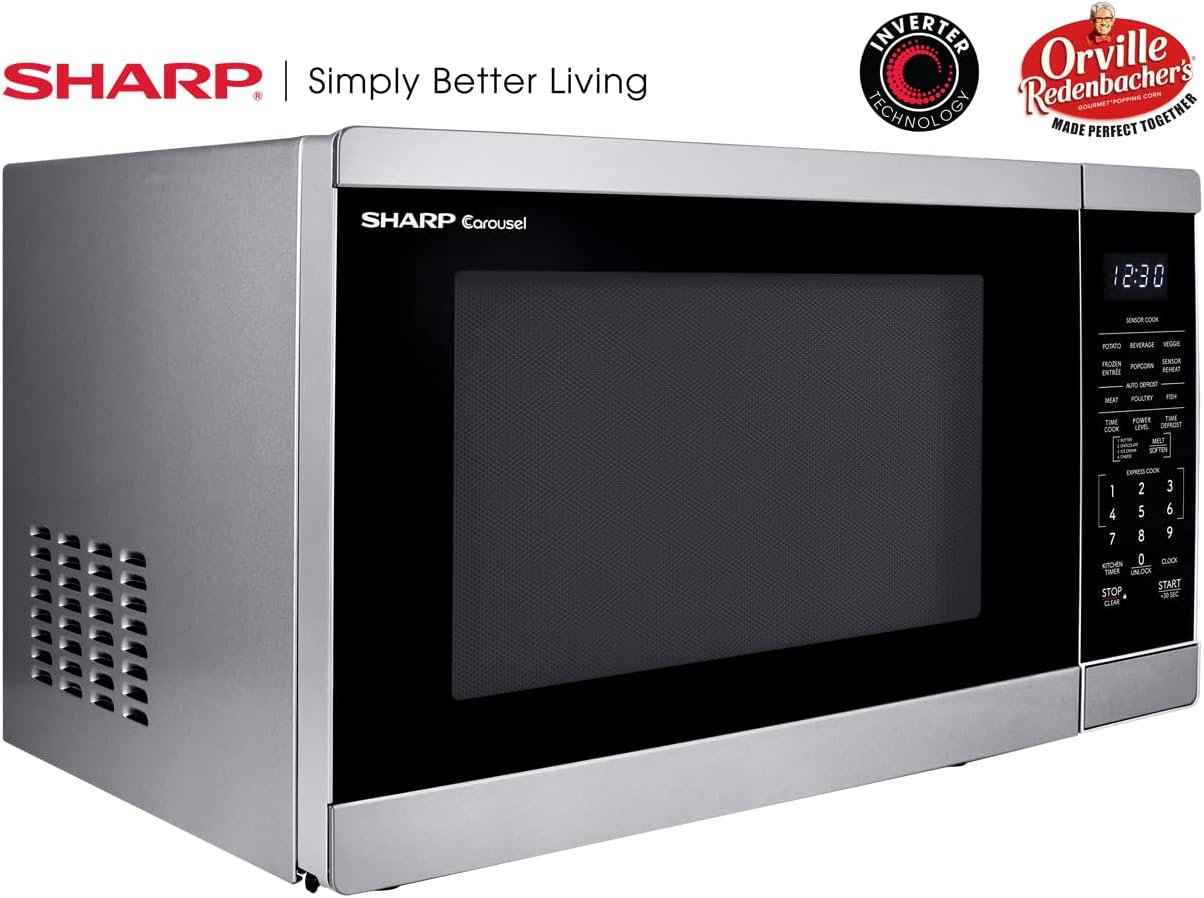 Microondas Sharp ZSMC1464KS 1.4 CuFt 1100W con plato giratorio