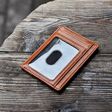 Buffway - Bloqueo de Cuero Carteras para Hombres Mujeres
