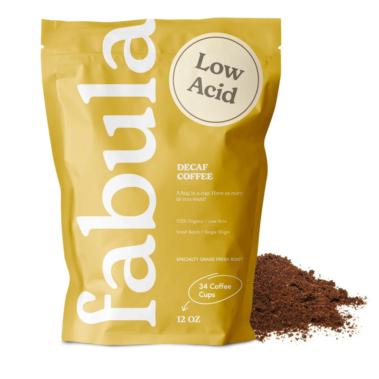 Café Decaf Orgánico Fabula, Bajo Acidez, 12 Oz, Tueste Medio
